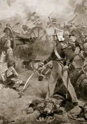 Chillianwala, 13 janvier 1849 : Le corps de Pennycuick gardé par son fils